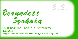 bernadett szokola business card